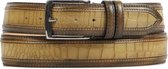 Harris Heren Riem - Leer / Broekriem - 4493 croco rog - Breedte  - Lengte  130 cm -  Taupe