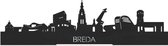 Standing Skyline Breda Zwart hout - 60 cm - Woondecoratie design - Decoratie om neer te zetten - WoodWideCities