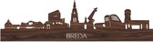 Skyline Breda Notenhout - 120 cm - Woondecoratie design - Wanddecoratie - WoodWideCities