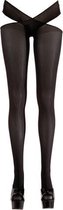 Panty met open kruis - Zwart - S/M