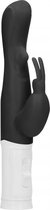 Rotating Rabbit Vibrator - Black - Silicone Vibrators - G-Spot Vibrators