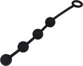 EXCITE Medium Silicone Anal Beads - Black - Anal Beads -