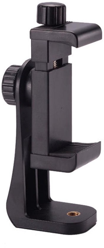 Smartphone telefoon houder - 1/4" statief bevestiging - 360° draaibaar - Mobiele telefoon clipper met grip - Zelf statief statiefgondel voor mobiel - Apple - Samsung