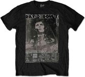 David Bowie Heren Tshirt -M- Ziggy Zwart
