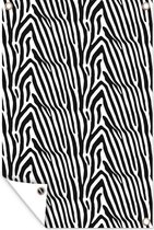 Tuinposter - Tuindoek - Tuinposters buiten - Print - Safari - Zebra - 80x120 cm - Tuin