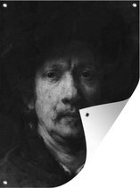 Muurdecoratie buiten Zelfportret - Rembrandt van Rijn - 120x160 cm - Tuindoek - Buitenposter