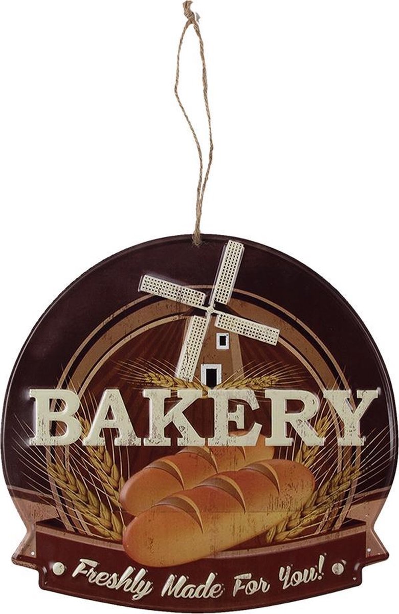 Tekstbord 38x40 cm Bruin IJzer