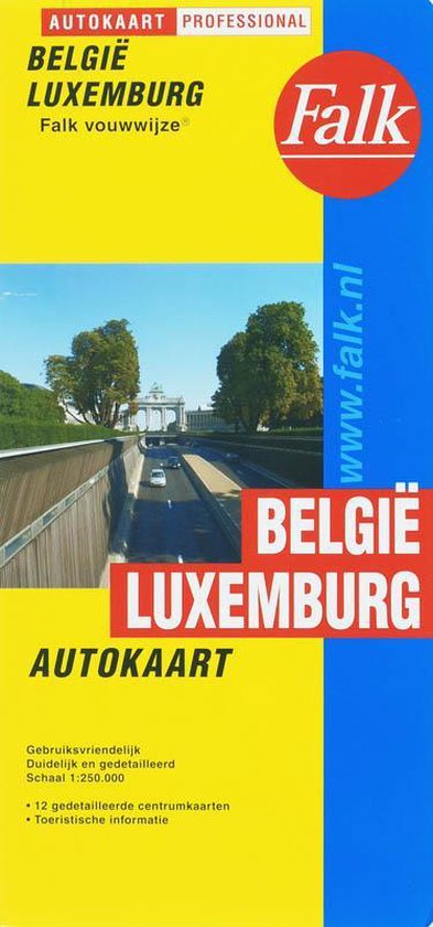 Cover van het boek 'Belgie Luxemburg Autokaart Falk-vouwwijze' van Adolphson & Falk
