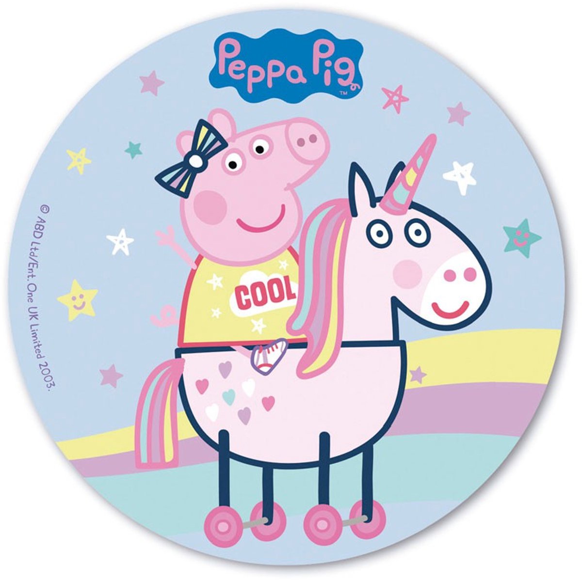 Vegaoo - Peppa Pig eetbare taartdecoratie