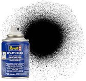 Revell #302 Black - Satin - Acryl Spray - 100ml Verf spuitbus