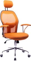 Moderne bureaustoel in hoogte verstelbaar in oranje uitvoering K-850053
