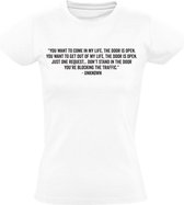 Real Friendship Dames t-shirt | vriendschap | vertrouwen | deur is open | Wit