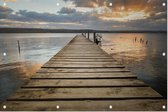 Steiger aan de waterkant - Foto op Tuinposter - 60 x 40 cm