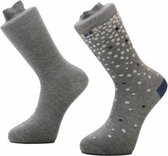 Marcmarcs heren katoenen sokken  Dots 2 paar  - 42  - Creme