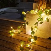 led lichtstring/lichtsnoer eucalyptusbladeren wijnstok licht 10meter 100 lampjes-wekt op batterij