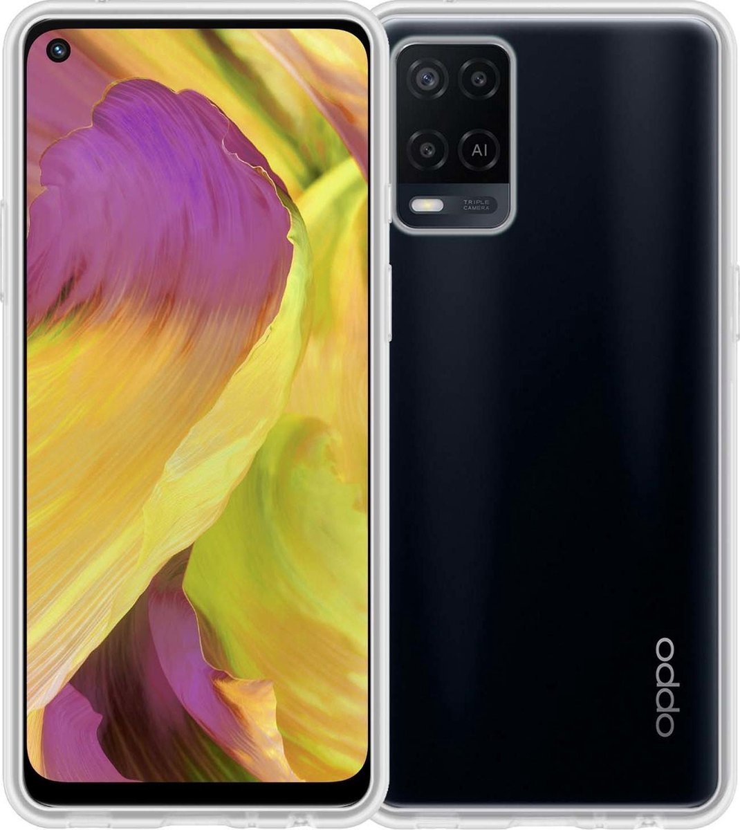 Hoesje Geschikt voor OPPO A54 - Sterk & Shockproof - Hoes Cover - Siliconen Case - Transparant