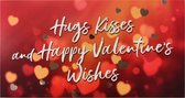 Kaart - Valentijn - Hugs, kisses & wishes - SVP35-A