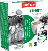 Rombouts koffiepads voor espresso, Mokka Ethiopia, pak van 16 stuks