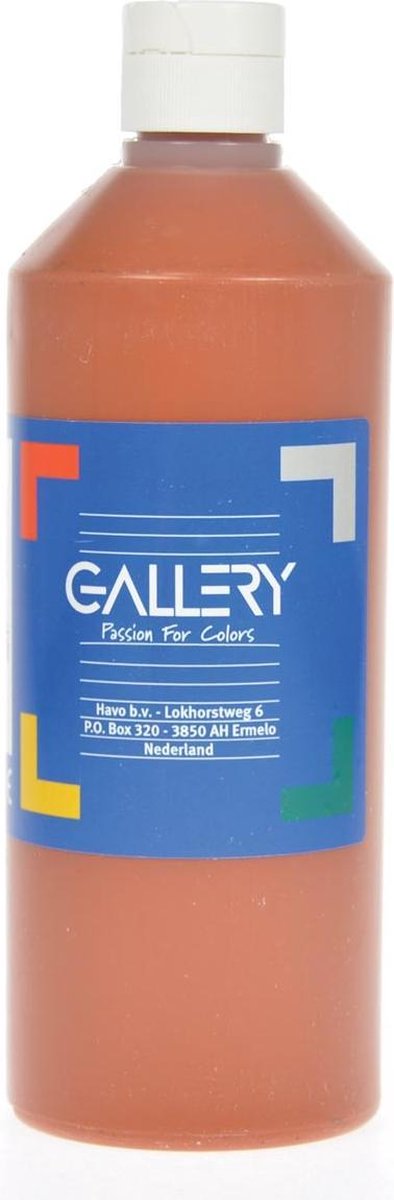 Gallery plakkaatverf, flacon van 500 ml, lichtbruin