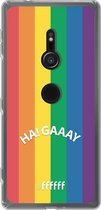 6F hoesje - geschikt voor Sony Xperia XZ2 -  Transparant TPU Case - #LGBT - Ha! Gaaay #ffffff