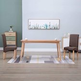 Medina Eetkamerstoelen 2 st stof bruin