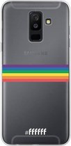 6F hoesje - geschikt voor Samsung Galaxy A6 Plus (2018) -  Transparant TPU Case - #LGBT - Horizontal #ffffff