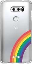 6F hoesje - geschikt voor LG V30 (2017) -  Transparant TPU Case - #LGBT - Rainbow #ffffff
