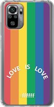 6F hoesje - geschikt voor Xiaomi Redmi Note 10S -  Transparant TPU Case - #LGBT - Love Is Love #ffffff