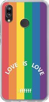 6F hoesje - geschikt voor Huawei P20 Lite (2018) -  Transparant TPU Case - #LGBT - Love Is Love #ffffff