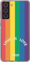 6F hoesje - geschikt voor Samsung Galaxy S21 FE -  Transparant TPU Case - #LGBT - Love Is Love #ffffff