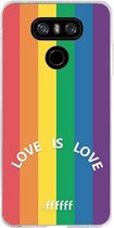 6F hoesje - geschikt voor LG G6 -  Transparant TPU Case - #LGBT - Love Is Love #ffffff