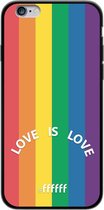 6F hoesje - geschikt voor iPhone 6 -  TPU Case - #LGBT - Love Is Love #ffffff