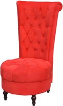 Medina Fauteuil hoge rugleuning stof rood