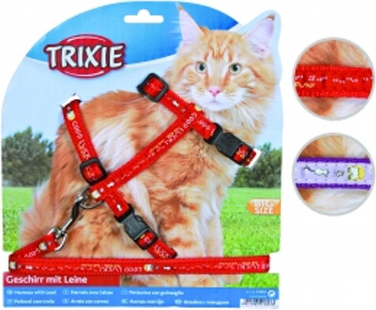 Trixie tuig good luck - voor kat - met riem - good luck - 34-57x1,3 cm 120 cm