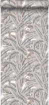 Origin behang palmbladeren klei grijs - 347439 - 53 cm x 10,05 m