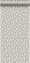 ESTAhome behangpapier sterretjes warm grijs - 128716 - 53 cm x 10,05 m
