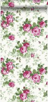 Origin behang rozen roze - 326138 - 53 cm x 10,05 m