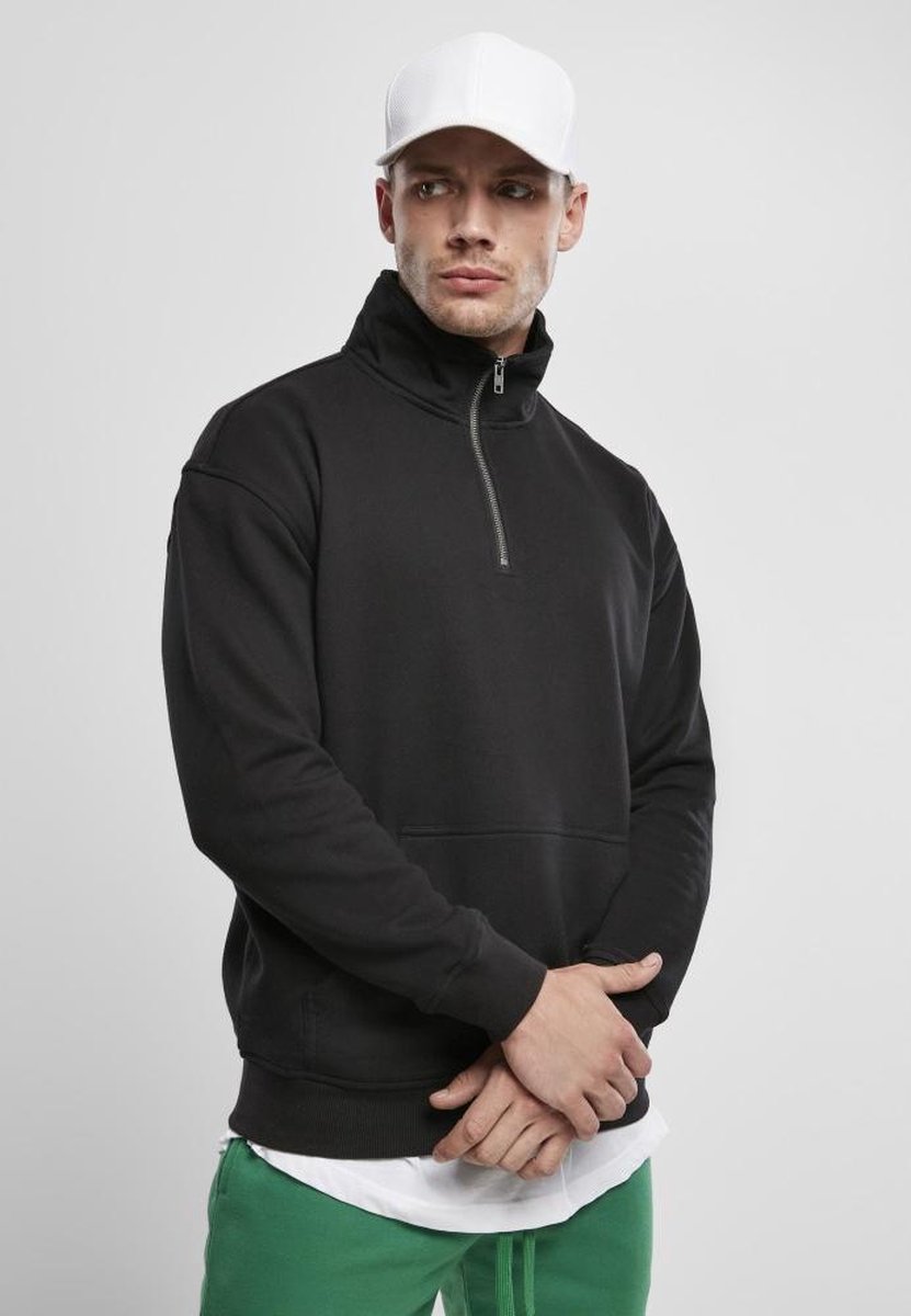Urban Classics Organic Basic Troyer Sweater/trui 4XL Zwart