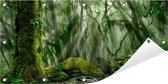 Tuinposter Jungle 100 x 50 cm incl. Metalen ringen - (Buitenposter - Tuindoek - Buitencanvas - Schilderijen voor buiten - tuin decoratie)