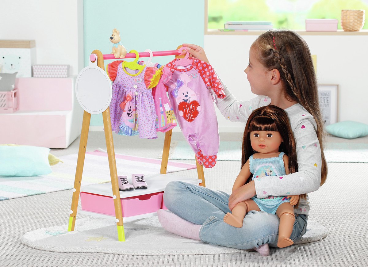 BABY born - Kledingrek - Poppenkleertjes - Incl kledinghangers — afbeelding 21