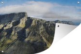 Vue aérienne de Table Mountain à Cape Town Garden poster 90x60 cm - Toile de jardin / Toile d'extérieur / Peintures pour l'extérieur (décoration de jardin)