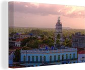 Toits de la ville colorés en Amérique du Nord Cuba Toile 120x80 cm - Tirage photo sur toile (Décoration murale salon / chambre)