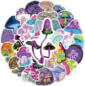 Winkrs - Paddenstoelen Stickers - Magic Mushroom Stickermix - 50 Stuks