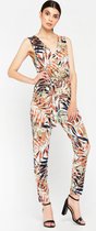 LOLALIZA Jumpsuit met tropische print - Light Blauw - Maat 36