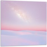 Tuinposter – Roze Wolken  - 100x100cm Foto op Tuinposter  (wanddecoratie voor buiten en binnen)