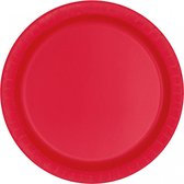 Unique Feestborden Rood 22,8 Cm 8 Stuks