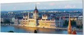 Wandpaneel Vissersbastion Budapest Hongarije  | 120 x 40  CM | Zilver frame | Wand-beugels (27 mm)