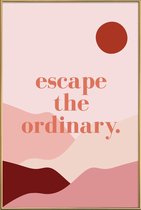 JUNIQE - Poster met kunststof lijst Escape the Ordinary -30x45 /Roze