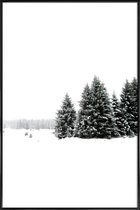 JUNIQE - Poster met kunststof lijst White White Winter 2/2 -13x18