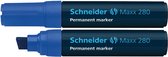 marker Schneider Maxx 280 permanent beitelpunt blauw S-128003